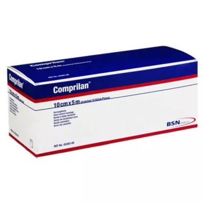 COMPRILAN Elastinen sidos 10 cm x 5 m, 10 kpl