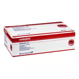 LEUKOPLAST 2,5 cmx5 m, 12 kpl