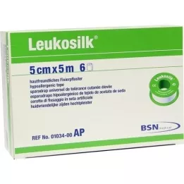 LEUKOSILK 5 cmx5 m, 6 kpl