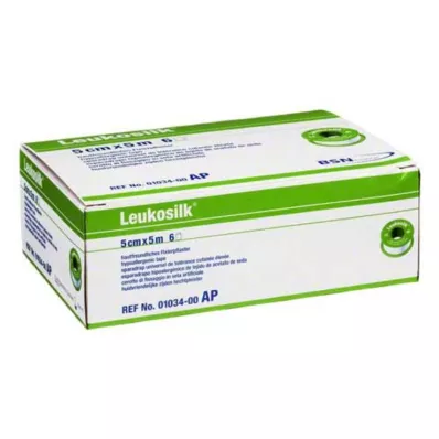 LEUKOSILK 5 cmx5 m, 6 kpl