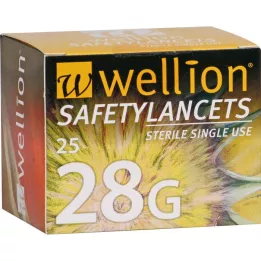 WELLION Safetylancets 28 G turvaemalit, 25 kpl