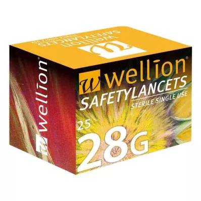 WELLION Safetylancets 28 G turvaemalit, 25 kpl WELLION Safetylancets 28 G turvaemalit, 25 kpl
