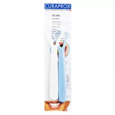 CURAPROX CTC 203 Kielen puhdistusaine läpipainopakkauksessa, 2 kpl