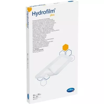 HYDROFILM Plus läpinäkyvä sidos 10x20 cm, 5 kpl