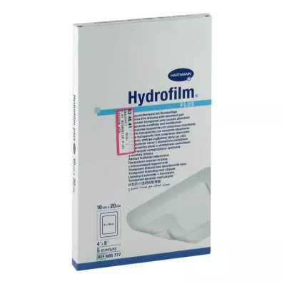 HYDROFILM Plus läpinäkyvä sidos 10x20 cm, 5 kpl