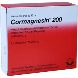 CORMAGNESIN 200 ampullia, 10X10 ml
