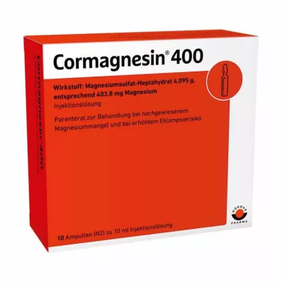 CORMAGNESIN 400 ampullia, 10X10 ml