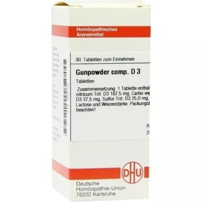GUNPOWDER comp.D 3 tablettia, 80 kpl