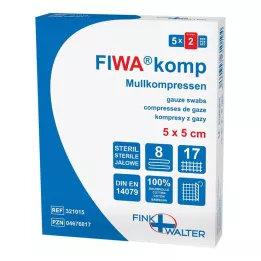 MULLKOMPRESSEN 5x5 cm steriili 8x, 5X2 St