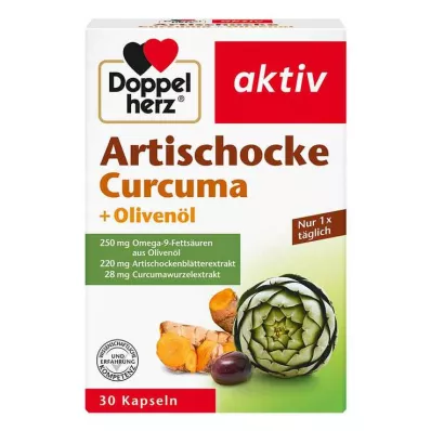 DOPPELHERZ Artisokka+oliiviöljy+kurkuma-kapselit, 30 kapselia DOPPELHERZ Artisokka+oliiviöljy+kurkuma-kapselit, 30 kapselia