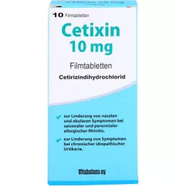 CETIXIN 10 mg kalvopäällysteiset tabletit, 10 kpl