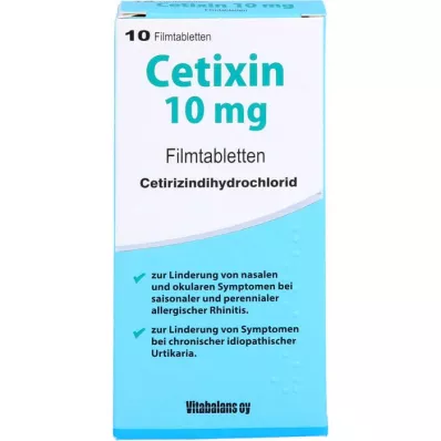 CETIXIN 10 mg kalvopäällysteiset tabletit, 10 kpl