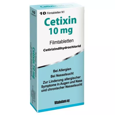 CETIXIN 10 mg kalvopäällysteiset tabletit, 10 kpl