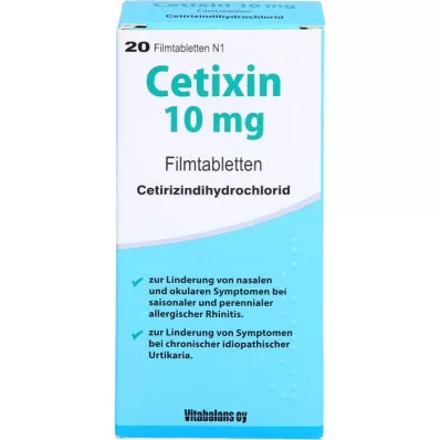 CETIXIN 10 mg kalvopäällysteiset tabletit, 20 kpl