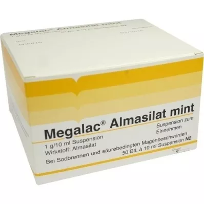 MEGALAC Almasilaatti-minttususpensio, 50X10 ml