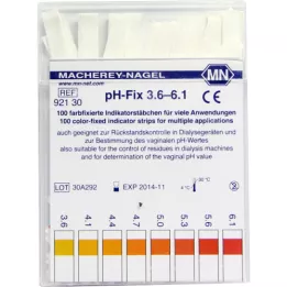 PH-FIX Indikaattoriliuskat pH 3,6-6,1, 100 kpl