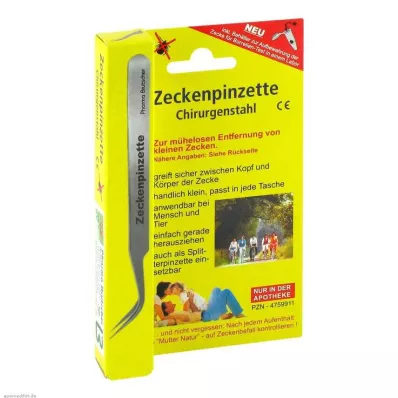 ZECKENPINZETTE Kirurginen teräs, 1 kpl