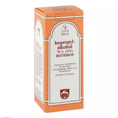 ISOPROPYLALKOHOL 70 % V/V Hetterich, 200 ml ISOPROPYLALKOHOL 70 % V/V Hetterich, 200 ml
