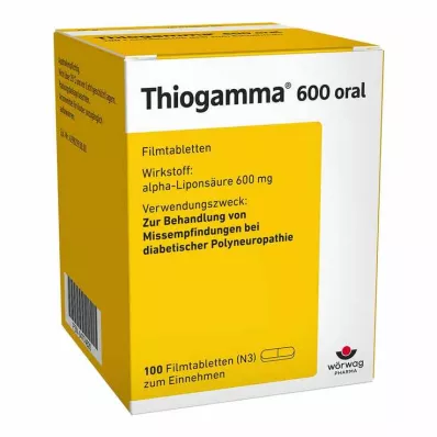 THIOGAMMA 600 kalvopäällysteistä tablettia suun kautta, 100 kpl