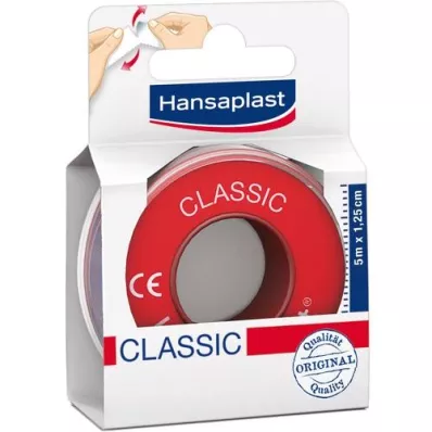 HANSAPLAST Klassinen kiinnityskipsi 1,25 cm x 5 m, 1 kpl