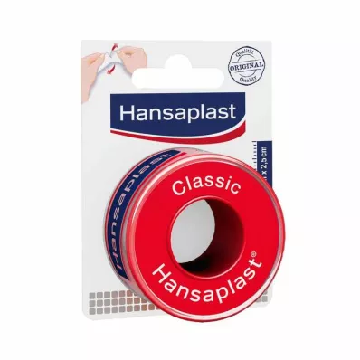 HANSAPLAST Klassinen kiinnityskipsi 2,5 cm x 5 m, 1 kpl HANSAPLAST Klassinen kiinnityskipsi 2,5 cm x 5 m, 1 kpl