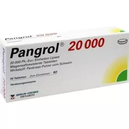 PANGROL 20 000 enteropäällysteistä tablettia, 50 kpl