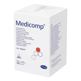 MEDICOMP Kuitukangas, ei-steriili 7,5x7,5 cm 4-kertainen, 100 kpl