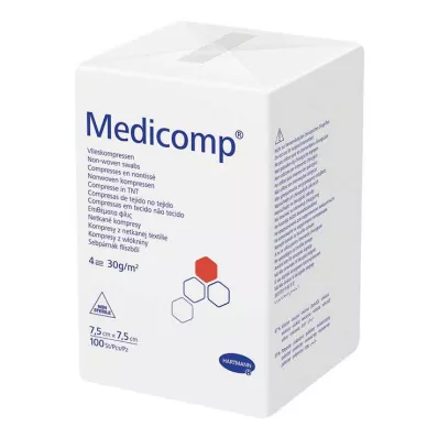 MEDICOMP Kuitukangas, ei-steriili 7,5x7,5 cm 4-kertainen, 100 kpl