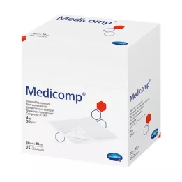 MEDICOMP Kuitukangas, ei-steriili 10x10 cm 4-kertainen, 100 kpl