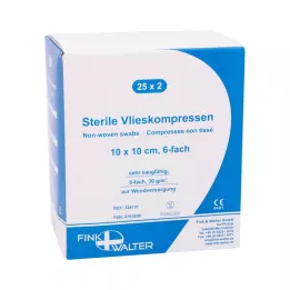 VLIESKOMPRESSEN 10x10 cm steriili 6x, 25X2 kpl