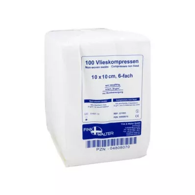 VLIESKOMPRESSEN 10x10 cm ei-steriili 6x, 100 kpl