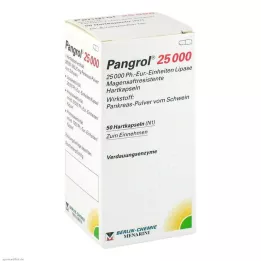 PANGROL 25.000 kovaa korkkia, joissa on enteropäällysteinen pelletti, 50 kpl