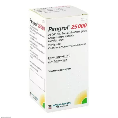 PANGROL 25.000 kovaa korkkia, joissa on enteropäällysteinen pelletti, 50 kpl PANGROL 25.000 kovaa korkkia, joissa on enteropäällysteinen pelletti, 50 kpl