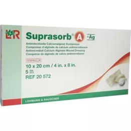 SUPRASORB A+Ag Antimik.Cal.Alginat Kompr.10x20 cm, 5 kpl