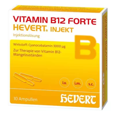 VITAMIN B12 HEVERT forte Inject-ampullit, 10X2 ml