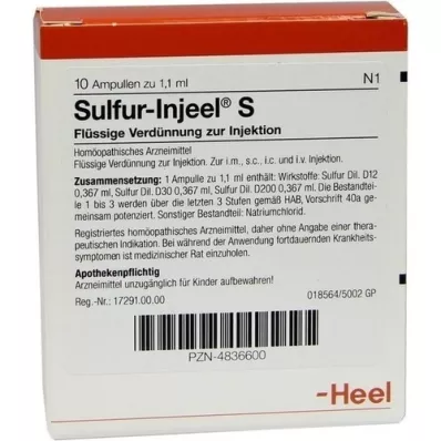 SULFUR INJEEL S Ampullit, 10 kpl