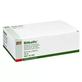 SILKAFIX Tartuntakipsi 2,5 cm x 9,2 m pahviydin, 12 kpl