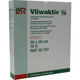 VLIWAKTIV AG Aktiivihiiltä ja hopeaa sisältävä imeytysaine 20x20 cm, 10 kpl
