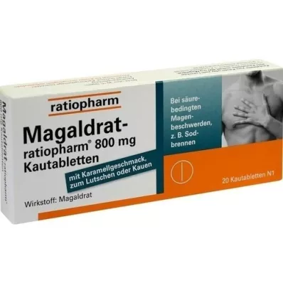 MAGALDRAT-ratiopharm 800 mg tabletit, 20 kpl