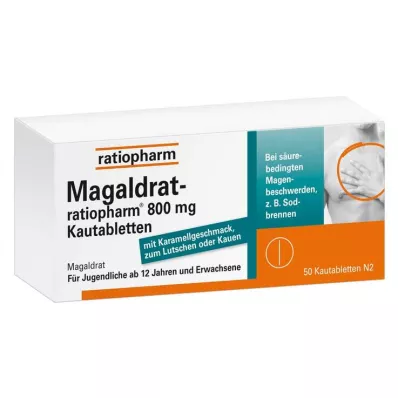 MAGALDRAT-ratiopharm 800 mg tabletit, 50 kpl MAGALDRAT-ratiopharm 800 mg tabletit, 50 kpl