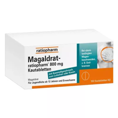MAGALDRAT-ratiopharm 800 mg tabletit, 100 kpl MAGALDRAT-ratiopharm 800 mg tabletit, 100 kpl