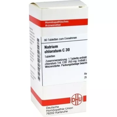 NATRIUM CHLORATUM C 30 tablettia, 80 kpl