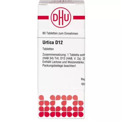 URTICA D 12 tablettia, 80 kpl