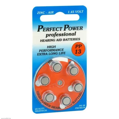 BATTERIEN f.kuulokojeet Power PP13, 6 kpl