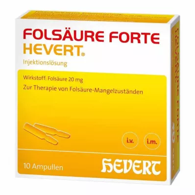 FOLSÄURE HEVERT forte-ampullit, 10X2 ml