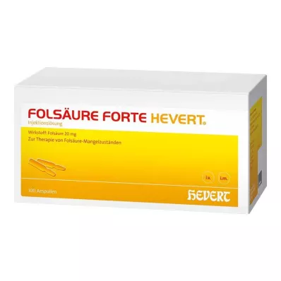 FOLSÄURE HEVERT forte-ampullit, 100X2 ml FOLSÄURE HEVERT forte-ampullit, 100X2 ml
