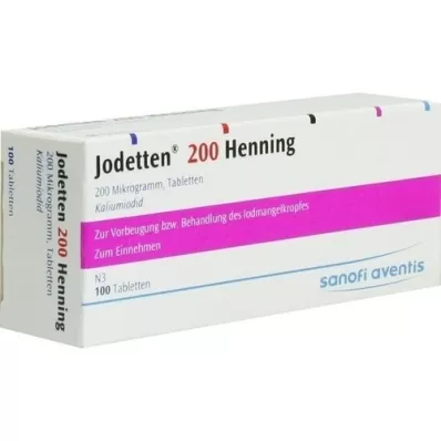 JODETTEN 200 Henning-tablettia, 100 kpl