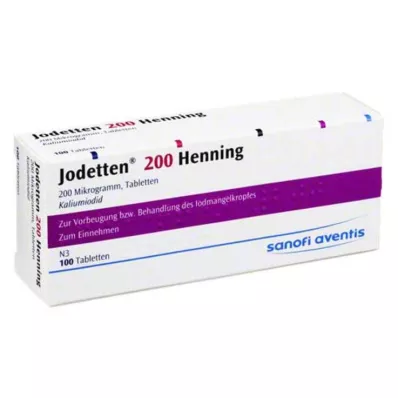 JODETTEN 200 Henning-tablettia, 100 kpl
