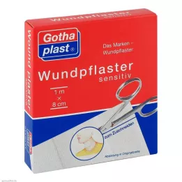 GOTHAPLAST Haavakipsi herkkä 8 cmx1 m leikkaus, 1 kpl