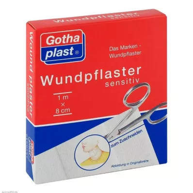 GOTHAPLAST Haavakipsi herkkä 8 cmx1 m leikkaus, 1 kpl